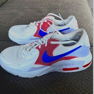 Nike Air Max shoes for women size 9 blue, white, light purple and a dark peach
